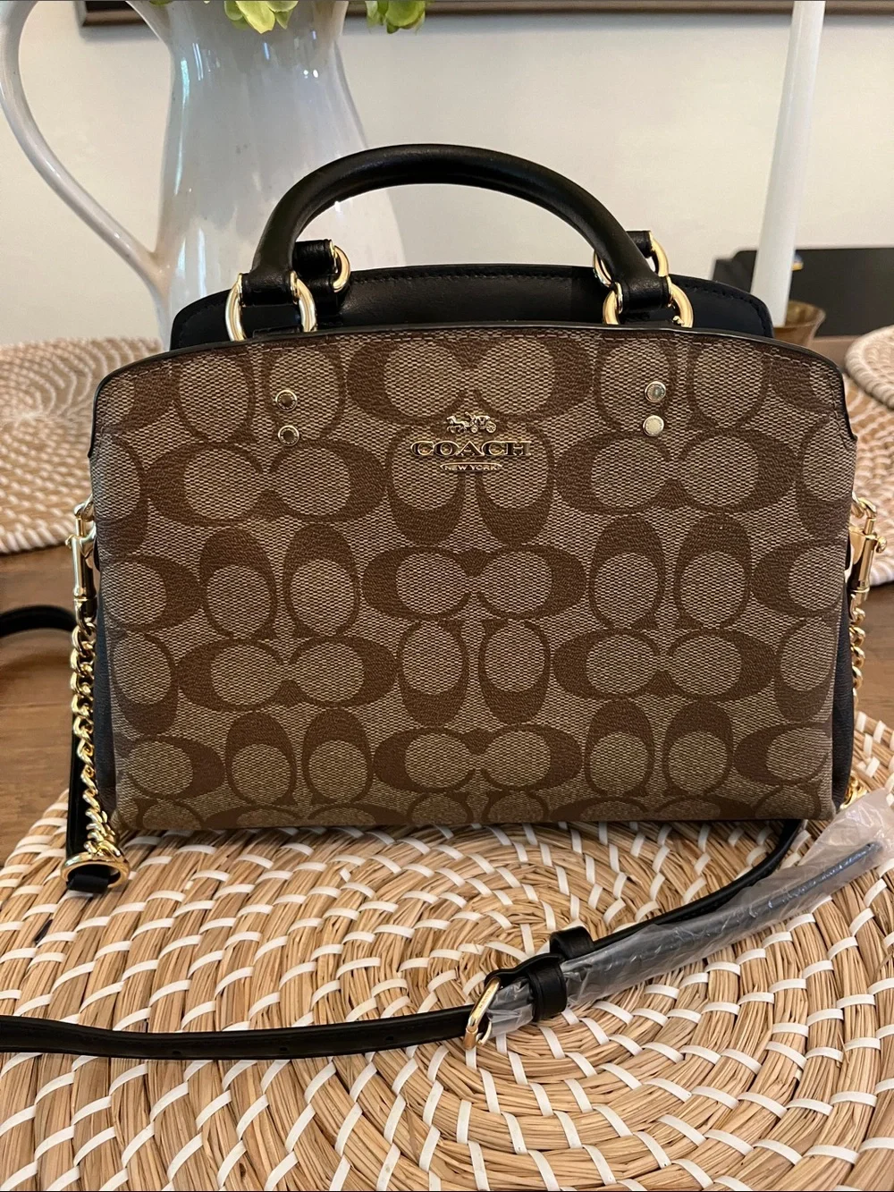 Coach signature crossbody bag